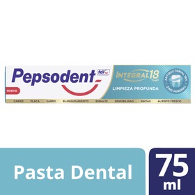 Pasta Dental Pepsodent Integral 18 Horas Limpieza Profunda 75 ml