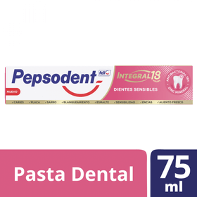 Pasta Dental Pepsodent Integral 18 Dientes Sensibles 75 ml