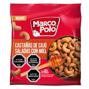 Castañas de Cajú Marco Polo Con Miel 80 g