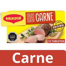 Caldo Maggi Sabor Carne 120 g 12 Tabletas