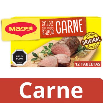 Caldo Maggi sabor Carne 120g 12 tabletas