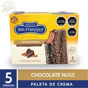 Pack Paleta Helado San Francisco Choco Nuss 80 g 5 un.