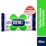 Toallas Desinfectantes Igenix Frescura Cítrica 50 un.