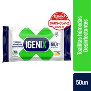 Toallas Desinfectantes Igenix Frescura Cítrica 50 un.