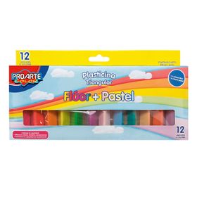 Plasticina Pastel-Flúor 12 Colores