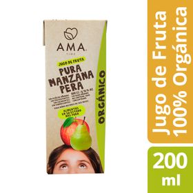Jugo Orgánico Ama Manzana y Pera 200 cc