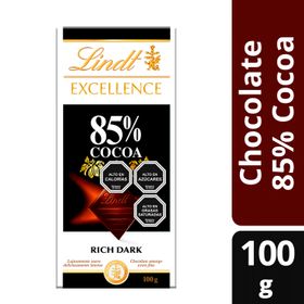 Chocolate extra fino barra dark amargo 85 % cacao 100 g