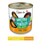 Surtido de Mariscos En Aceite 213 g drenado