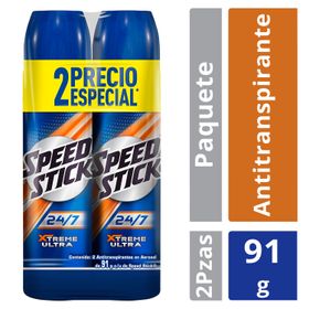 Desodorante Spray Speed Stick Xtreme 91 g 2 un.