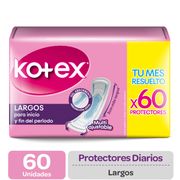 Protectores Diarios Kotex Largo 60 un.