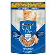 Alimento Húmedo Gato Adulto Cat Chow Esterilizado Pescado 85 g