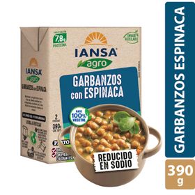 Garbanzos Iansa Agro Con Espinaca Listos 390 g