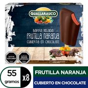 Barra de Fruta Guallarauco Naranja Frutilla 55 g 8 un.