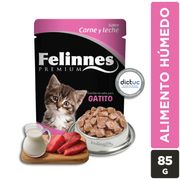 Trocitos en Salsa Gatito Felinnes Carne y Leche 85 g