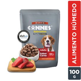 Alimento Húmedo Perro Adulto Cannes Trocitos Jugosos Carne 100 g