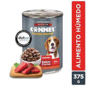 Alimento Húmedo Perro Adulto Cannes Trocitos Jugosos Carne 375 g