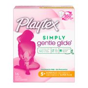 Tampones Playtex Simply Gentle Glide Super Plus 16 un.