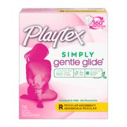 Tampones Playtex Simply Gentle Glide Regular 16 un.