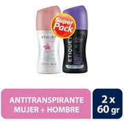 Pack Desodorante Roll-On Etiquet Mujer 60 g + Hombre 60 g