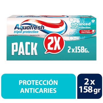 Pack 2 un. Pasta Dental Advanced Triple Protection 158 g