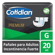 Pañales Adulto Cotidian Premium Talla G 20 un.