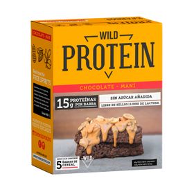 Barra Proteína Wild Protein Chocolate Maní 5 un. 45 g c/u