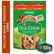 Alimento Húmedo Perro Adulto Dog Chow Mini y Pequeño Carne 100 g