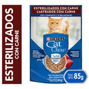 Alimento Húmedo Gato Adulto Cat Chow Esterilizado Carne 85 g