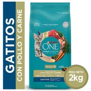 Alimento Gatito Purina One Pollo y Carne 2 kg