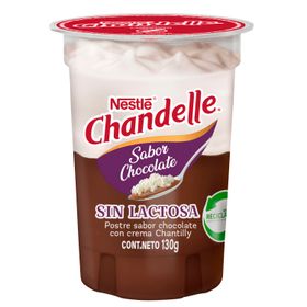 Postre Chandelle Crema Sin lactosa sabor Chocolate 130g
