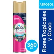 Desodorante Ambiental Glade Aerosol Flores Tropicales y Coco 360 ml