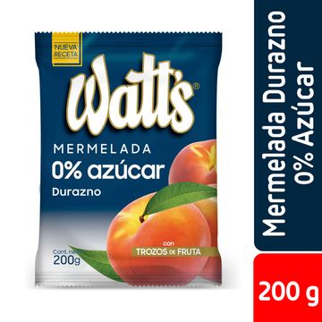 Mermelada Light Durazno Watt's 200 g, Sin azúcar