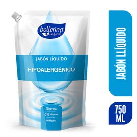 Jabón Líquido Ballerina Hipoalergénico 750 ml