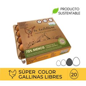 Huevos La Castellana Color Gallina Libre 20 un.