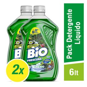 Pack 2 un. Detergente Líquido Bio Frescura Bosque Nativo 3 L