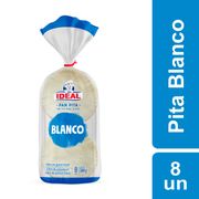 Pan Pita Ideal Blanco 344 g 8 un.