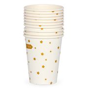 Set 6 Vasos Palms Metalizados Con Estrellas