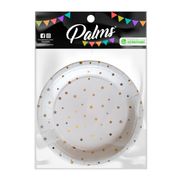 Set 6 Platos Palms Metalizados con Estrellas