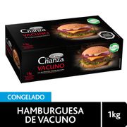 Hamburguesa Vacuno La Crianza 1 kg 10 un.