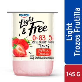 Yogurt Batido Light & Free Trozos Frutilla 145 g