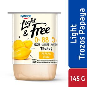 Yogurt Batido Light & Free Trozos Papaya 145 g