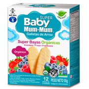 Galletas de Arroz Baby Mum Mum Berries Orgánicas 50 g