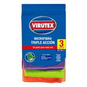 Pack 3 un. Paños Virutex Microfibra