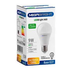 Ampolleta LED Megabright A60 Classic 9.5W/3000K E-27