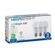 Pack 3 Ampolletas LED Megabright A55 Classic 7W/6400K E-27