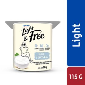 Yogurt Batido Light & Free Natural Endulzado 115 g