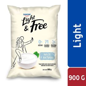 Yogurt Light & Free Natural Endulzado 900 g