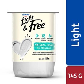 Yogurt Light & Free Natural Sin Endulzar 145 g