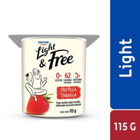 Yogurt Batido Light & Free Frutilla 115 g