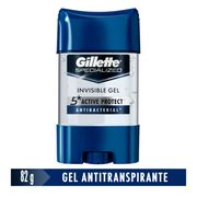 Antitranspirante Gel Gillette Specialized Invisible Antibacterial 82 g